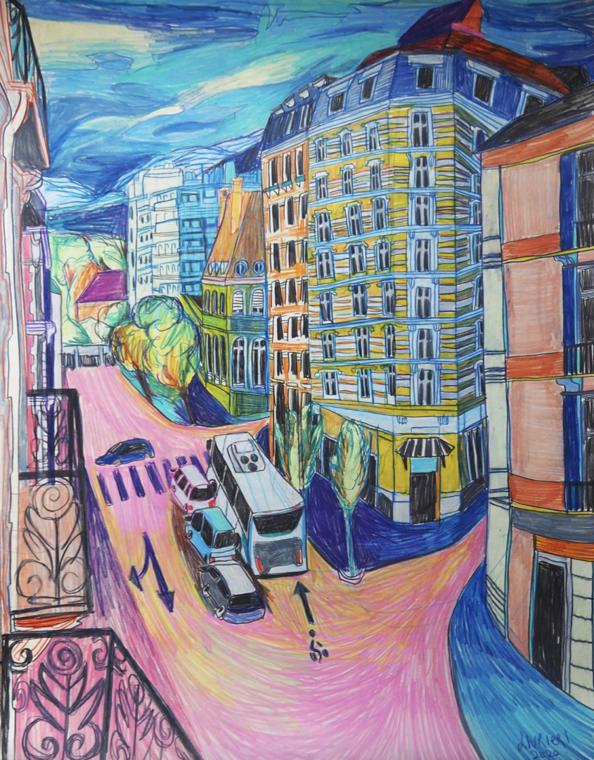 Felix Viallet, 50x65 colored pencil on paper