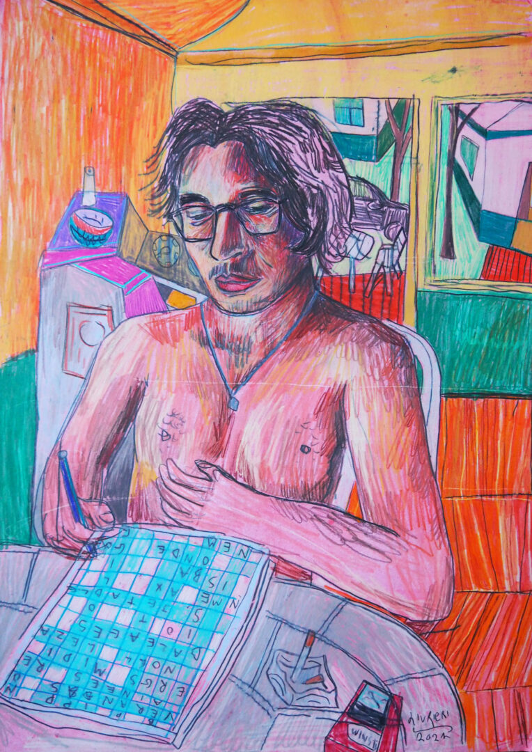 Gabriel, 29.7x42 colored pencil on paper