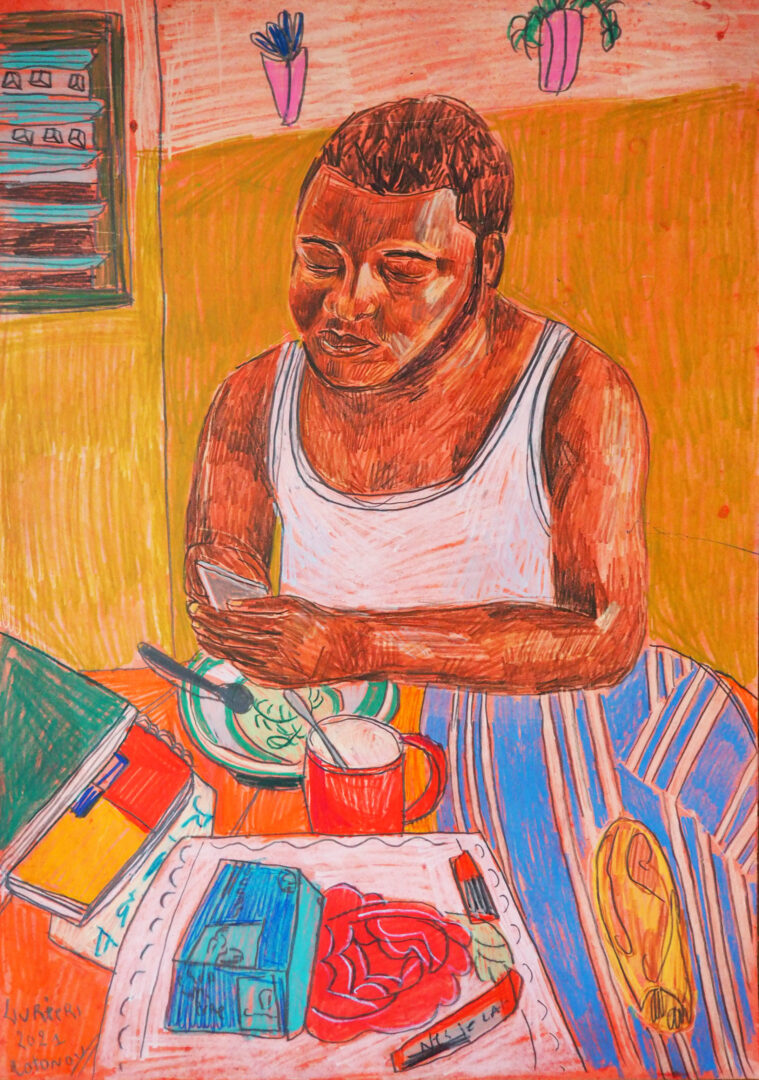 Yannick, 29.7x42 colored pencil on paper